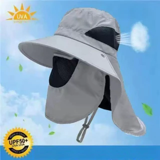 หมวกทําสวน หมวกกันแดด UV หน้ากากสามารถถอดออกได้ ป้องกันรังสียูวีหมวกกลางแจ้ง Sport ออกกำลังกาย กีฬา