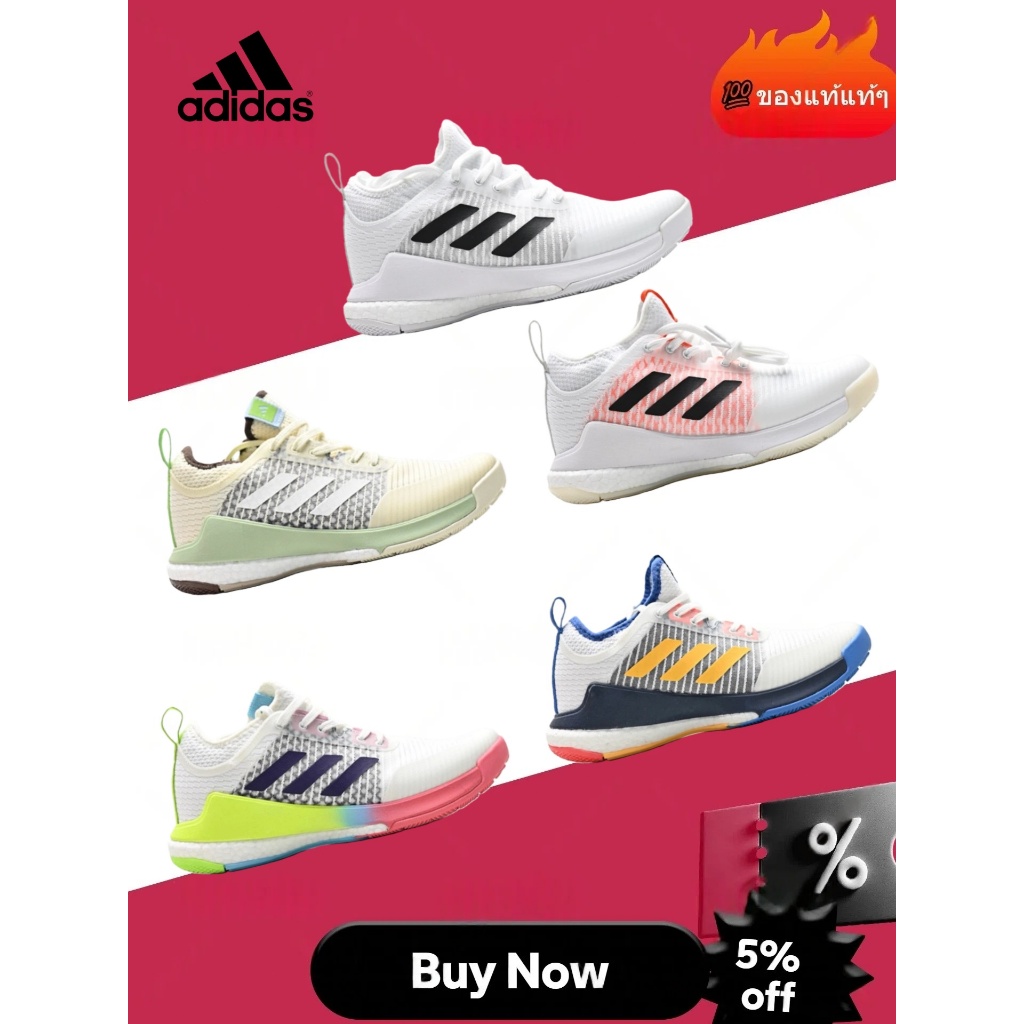 （แท้ 100%）✅Adidas Crazyflight Mid รองเท้าออกกำลังกาย ทรง Mid-Cut ทนทาน เหมาะสำหรับฝึกซ้อม