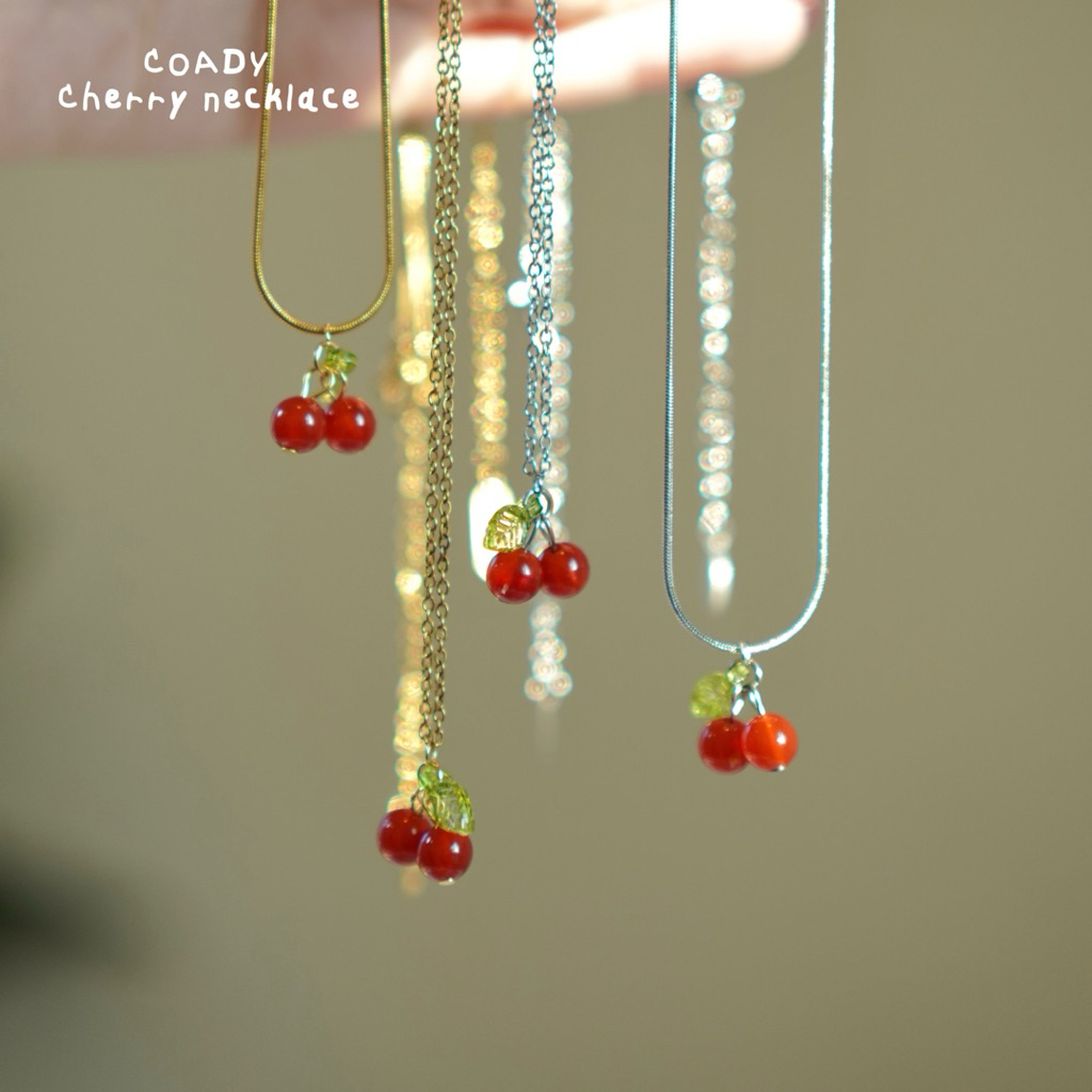 Coady - cherry necklace สร้อยคอเชอร์รี่ Stainless Steel
