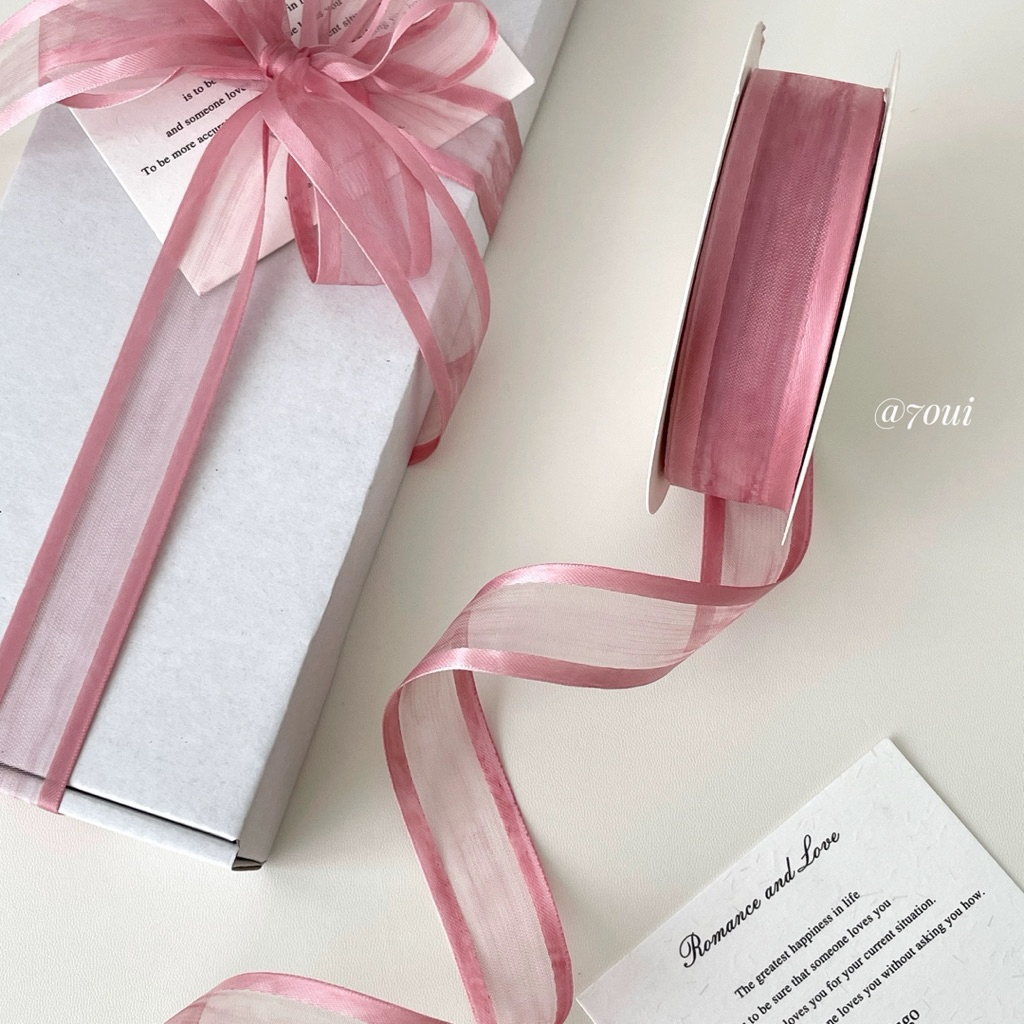 🇹🇭✨ส่งด่วน มีสีให้เลือก แบ่งขาย1เมตร   🎀 Premium Double-Edge Satin Ribbon 🎀 ที่สายเกาหลีต้องมีติดร้าน ✨ - รูปที่ 4