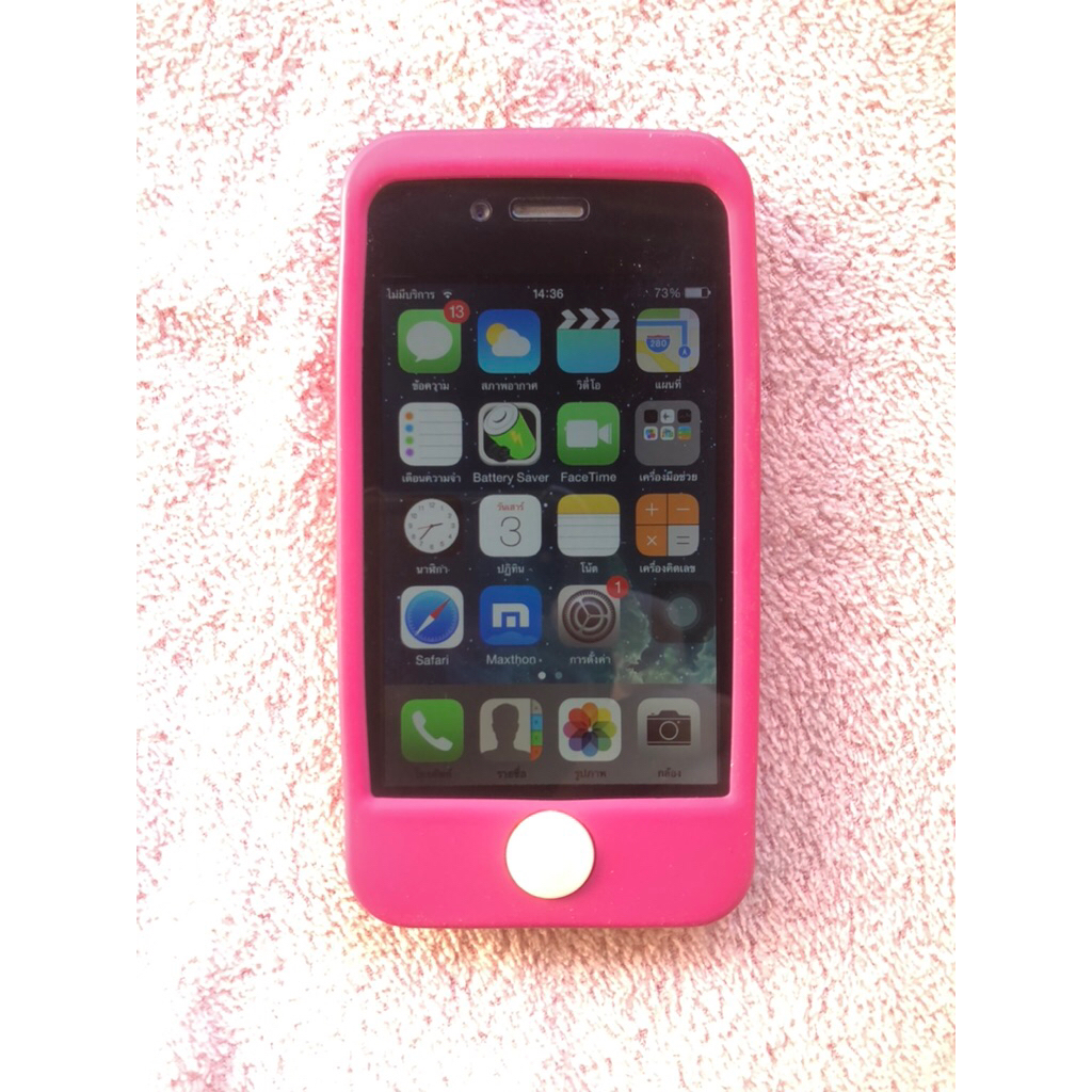 เคสซิลิโคน ip4 หนานุ่มหุ้มขอบ มือสอง