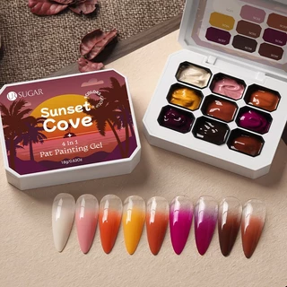 URSUGAR สี Ombre ไล่สี ออมเบย์ ตลับ 9สี สีเพ้นท์เนื้อเจล ตลับ 9 สี มีให้เลือก 8 โทน