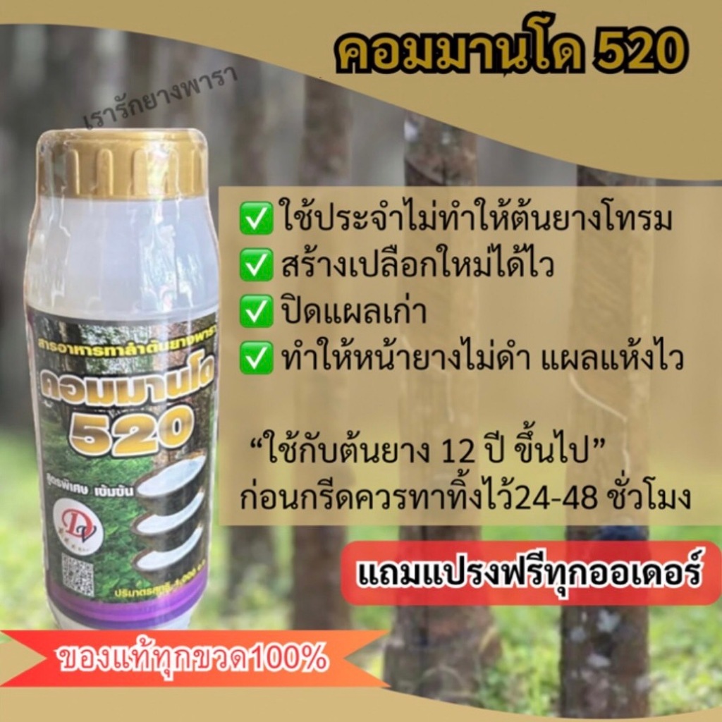 คอมมานโด 520 ยารักษาหน้ายางพารา ( แถมแปรงฟรีทุกออเดอร์ )