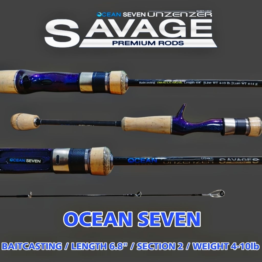 เบ็ดซีรีส์ระดับพรีเมียมจากแบรนด์ Ocean Seven รุ่น Savage Unzenzer
