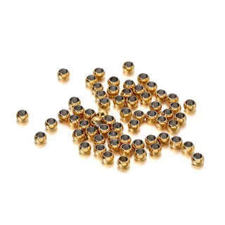 120ชิ้น1.5-4mm เม็ดบีบ ลูกปัดล็อกเอ็น สแตนเลสสตีล ลูกปัดEnd Beads spacer beads สต๊อปเปอร์ ตัวหยุดโลหะ DIY สร้อยข้อมือ