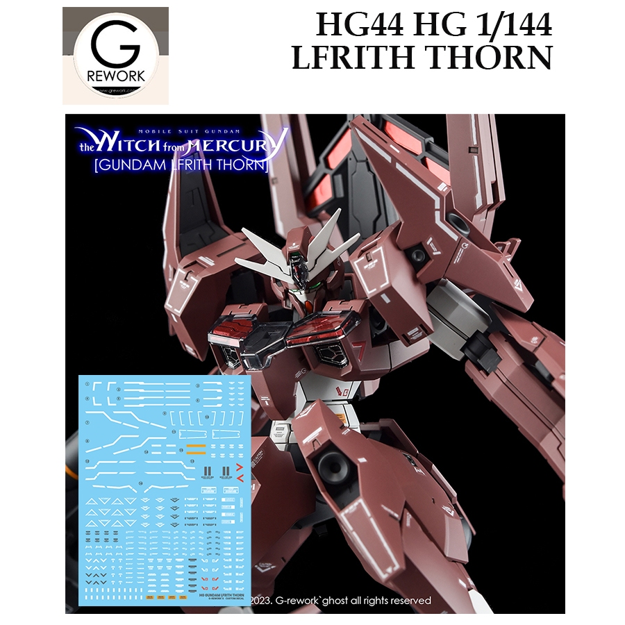 ดีคอลน้ำ [G-Rework] HG 44 LFRITH THORN the Witch from MERCURY GUNDAM WATER SLIDE DECAL HG1/145 HG44