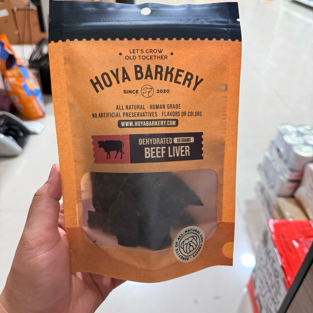 Hoya barkery beef liver 50grams ขนมตับวัว สำหรับสุนัข