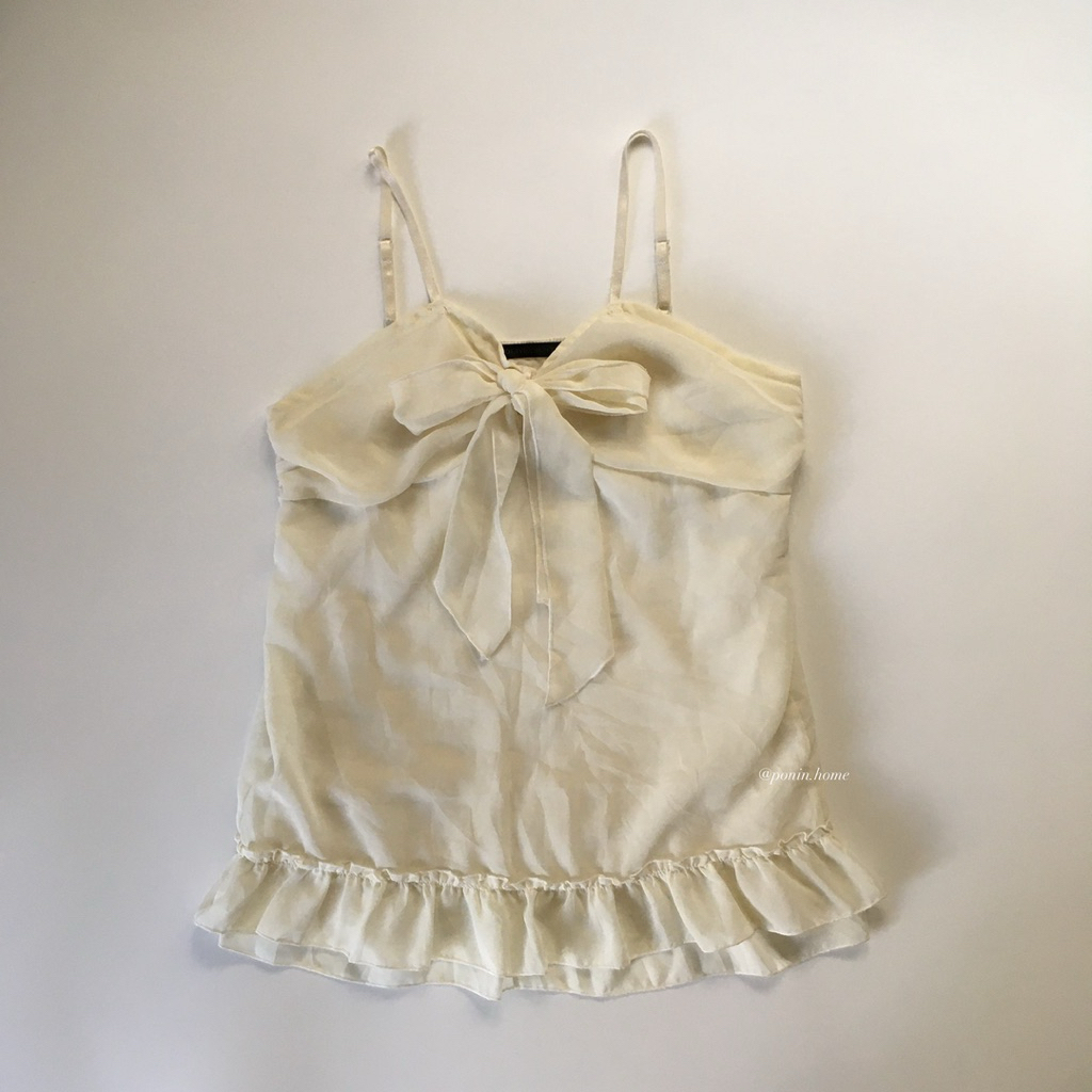 เสื้อสายเดี่ยวแต่งผูกโบว์ทรงสวย coquette himekaji dollette