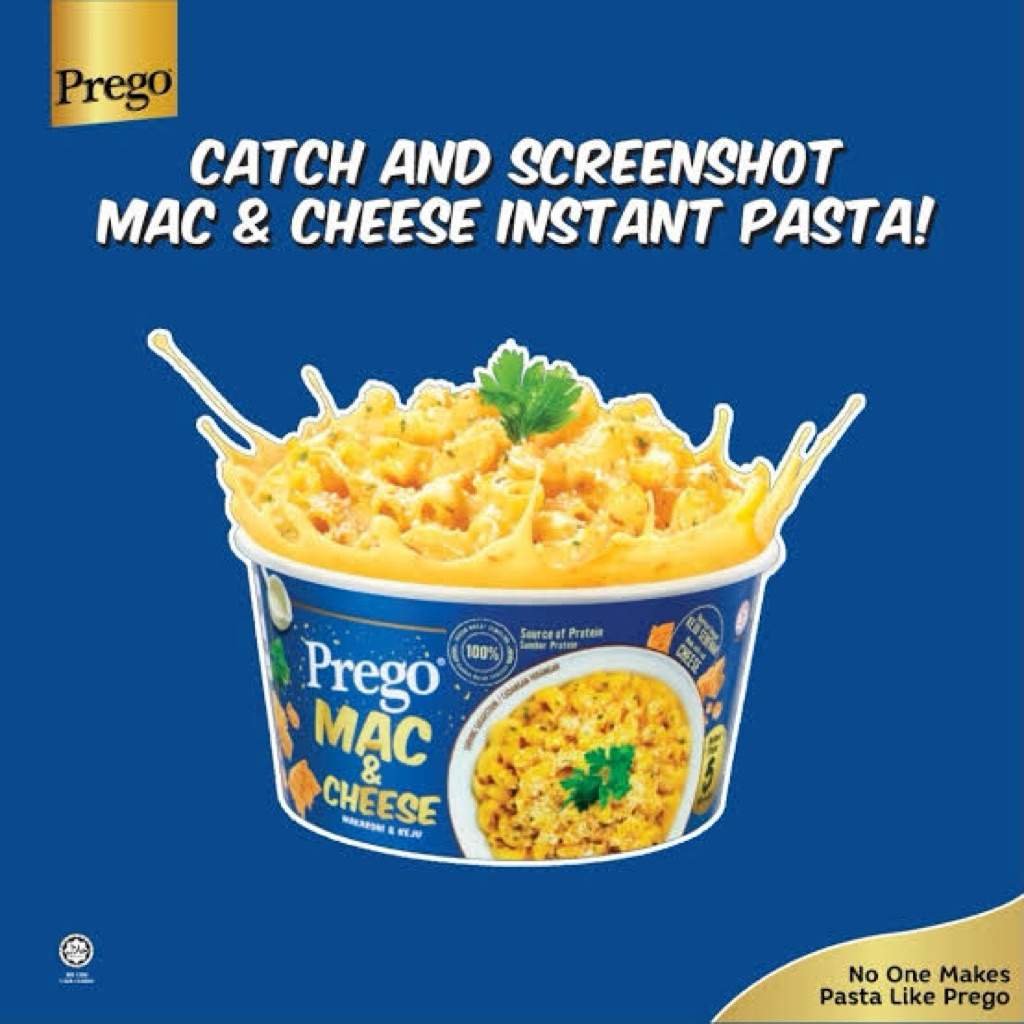Prego Macaroni and Cheese ขนาด 70g ทั้งแบบถ้วยและแบบซอง