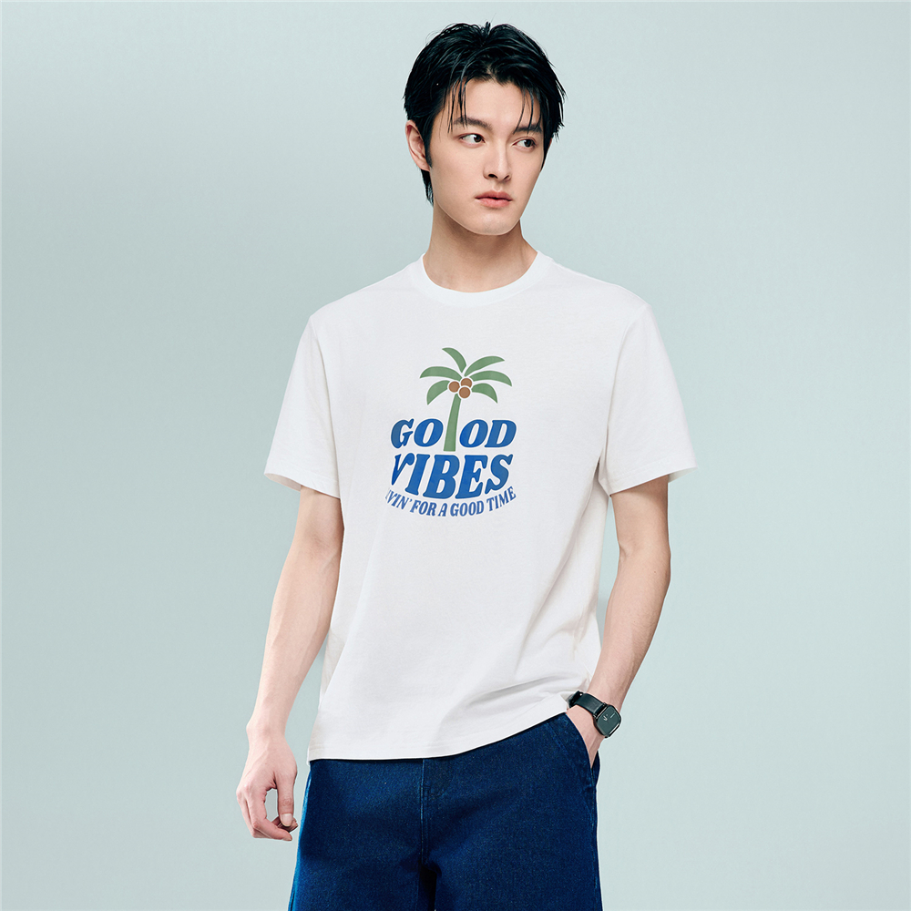 GIORDANO (Online Exclusive) เสื้อยืดผู้ชาย Men's Summer Printed Tee 13096305