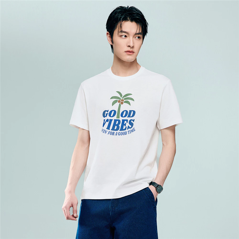 GIORDANO (Online Exclusive) เสื้อยืดผู้ชาย Men's Summer Printed Tee 13096305