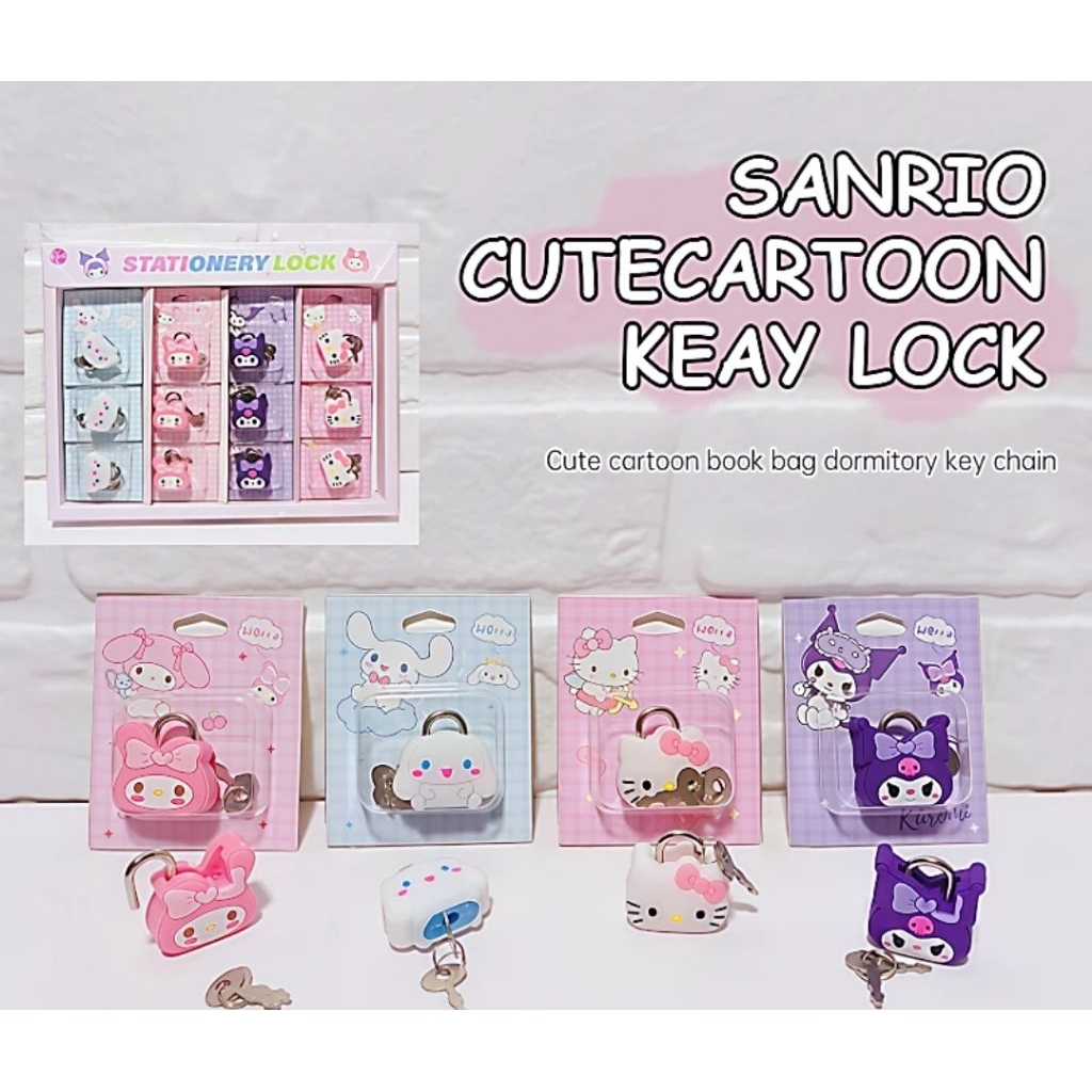 พร้อมส่ง 👉 กุญแจล็อค และ ลิ้นชัก เอนกประสงค์ จัดระเบียบ ลายการ์ตูน Sanrio **หลายแบบเลือกได้**