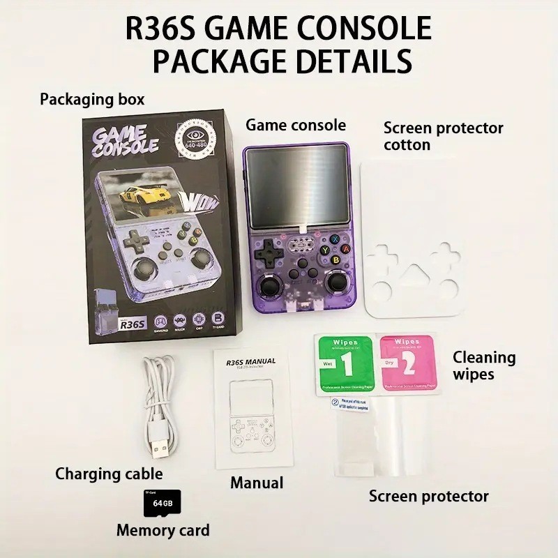 【รับประกัน 1 ปี】เครื่องเกมพกพา R36S หน้าจอ IPS 35 นิ้ว ระบบ Linux 128GB แบตอึด Retro พร้อมส่ง รับประกัน ของขวัญ - รูปที่ 7