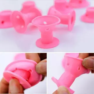 ที่ม้วนผมซิลิโคน เครื่องมือทําผม DIY รูปเห็ด Curling hair tool เครื่องม้วนผม ที่ม้วนผม เครื่องมือจัดแต่งทรงผมหยัก 10 ชิ้
