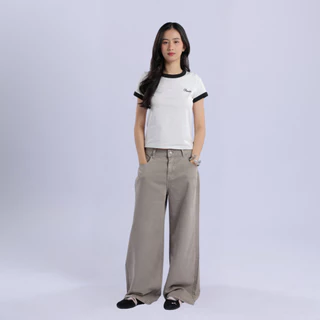 Chewa Airy Jeans - กางเกงยีนส์ผ้าพลิ้ว ทรงกระบอกใหญ่ - J61