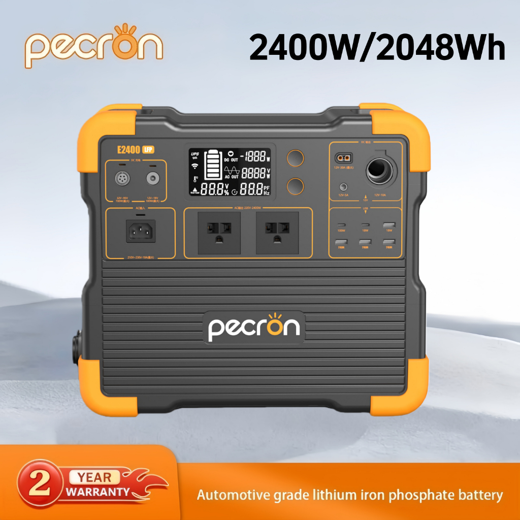 【Stoct in Thai】PECRON E2400LFP Portable Power Station 2400W 2048Wh LiFePo4 แบตสำรองพกพา แบตสำรองไฟ 2