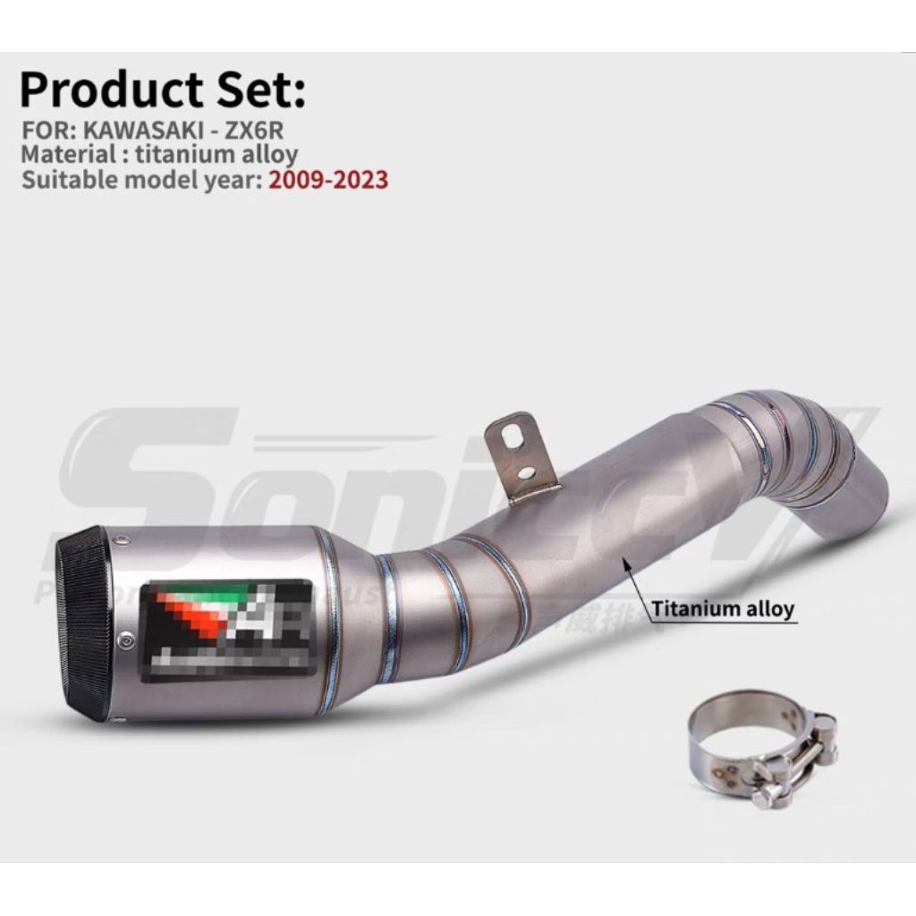 ปลายพร้อมคอท่อ SC/AR Kawasaki zx6r