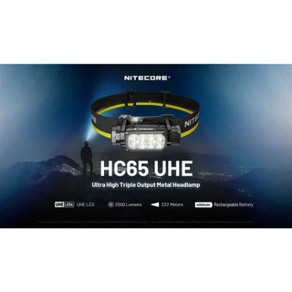 NITECORE HC65 UHE 2000 lumens ไฟฉายคาดหัว ความสว่าง 2000ลูเมน น้ำหนักเบา ทนทานใช้งานง่าย ใช้แบต18650