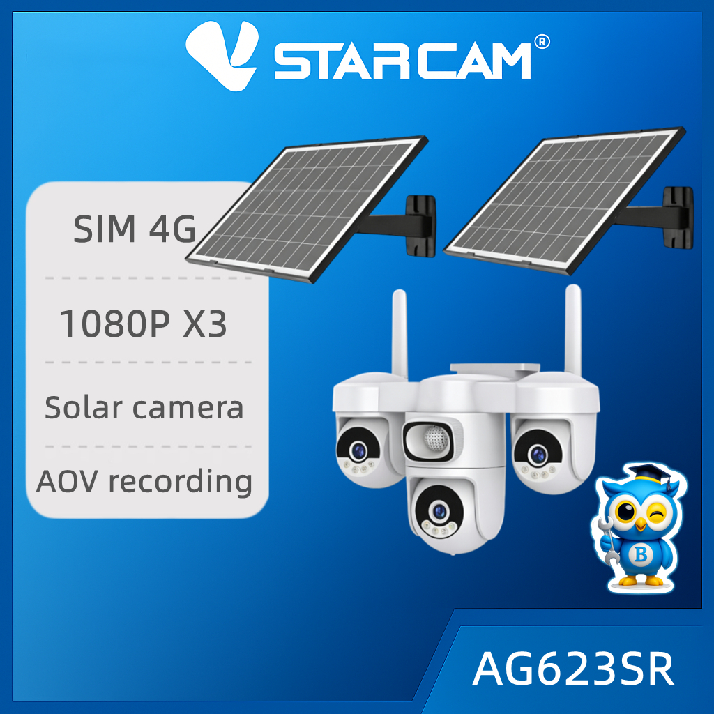 VSTARCAM AG623SR AOV Solar 4G camera 1080P X3 iP Camera กล้องวงจรปิดไร้สาย