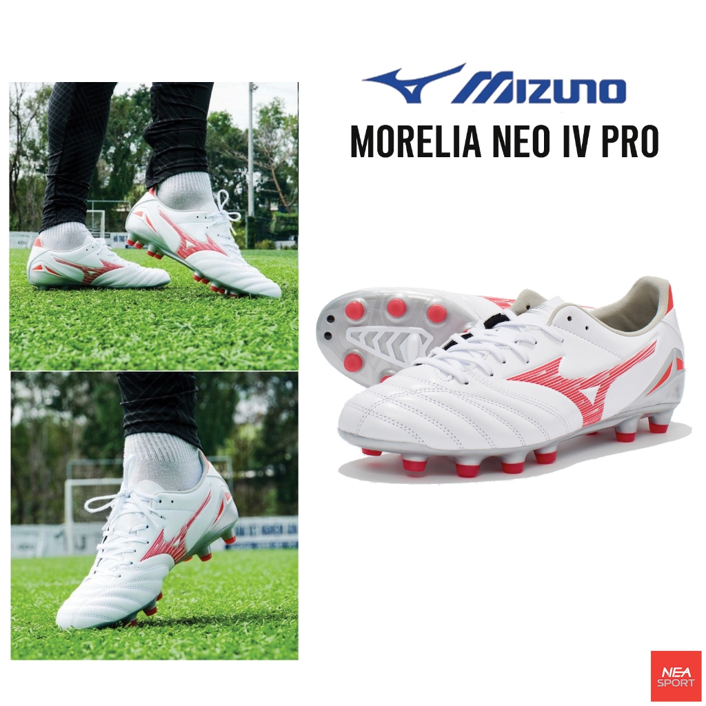 MIZUNO Morelia NEO IV PRO รองเท้าฟุตบอล สตั๊ด หนังจิงโจ้ มิซูโน่ แท้