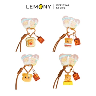 LEMONY พวงกุญแจหมีเนย ซีรีส์ Food Butter Bear Collection