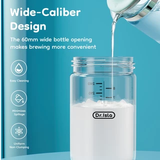 Dr.Isla ขวดนม ขวดนมแก้ว คอกว้าง 60 มม ทนความร้อน ป้องกันอาการท้องอืด ปลอด BPA Free GB60