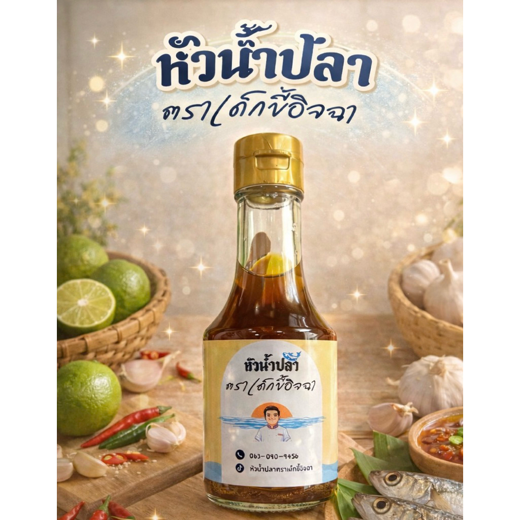 หัวน้ำปลาแท้ (น้ำ 1) ตราเด็กขี้อิจฉา สูตรคุณยายอุไร จากประสบการณ์ 50 ปี หมักด้วยวิธีการธรรมชาติ 100%วน