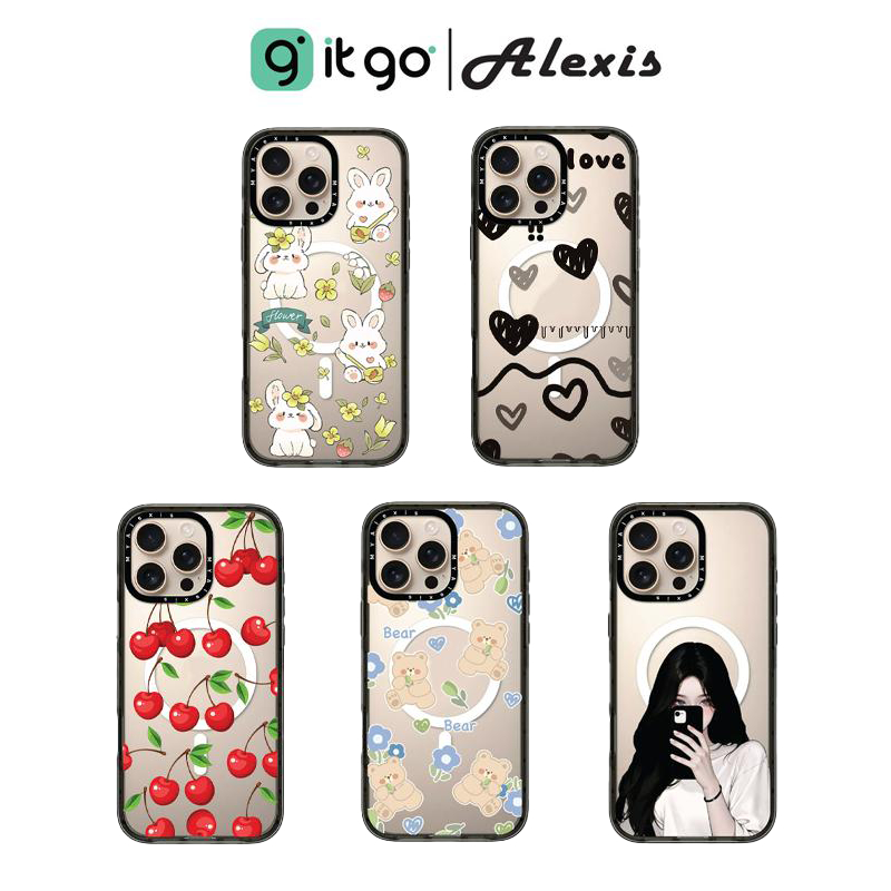 เคสขอบดำ Alexis Cartoon ST Black V.1.3 – นุ่มนิ่มละมุนใจ พร้อมความน่ารักทุกองศา
