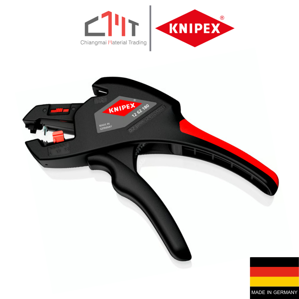 KNIPEX คีมปอกสายไฟแบบอัตโนมัติ 7 นิ้ว No.12 62 180