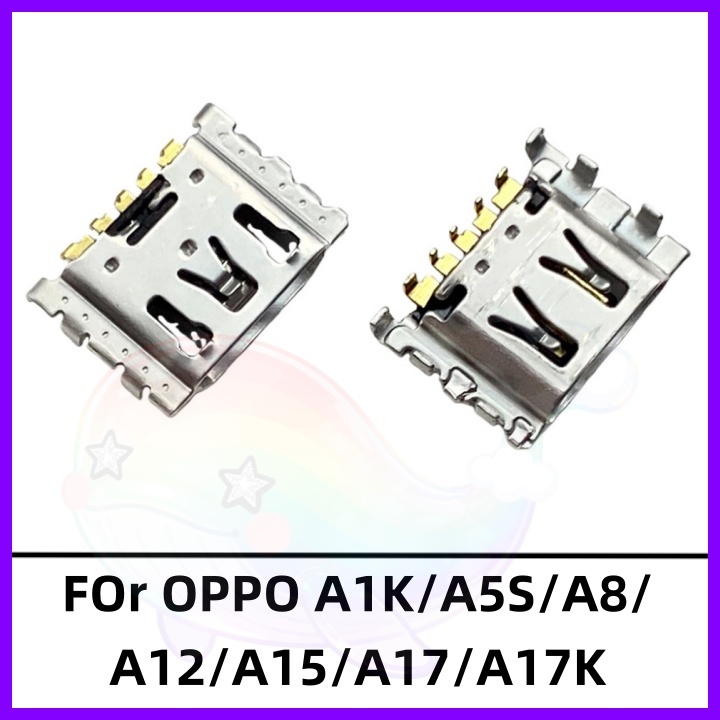 5-50 ชิ้น ขั้วต่อไมโคร USB ชาร์จพอร์ตแจ็ค ปลั๊กสำหรับ Oppo A1k A15 A12 A5s  A17 A17k A8 / A31 2020