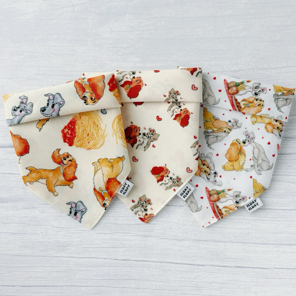 GLUAY GLUAY - ผ้าพันคอหมาแมว ผ้าพันคอสัตว์เลี้ยง - Lady & Tramp!