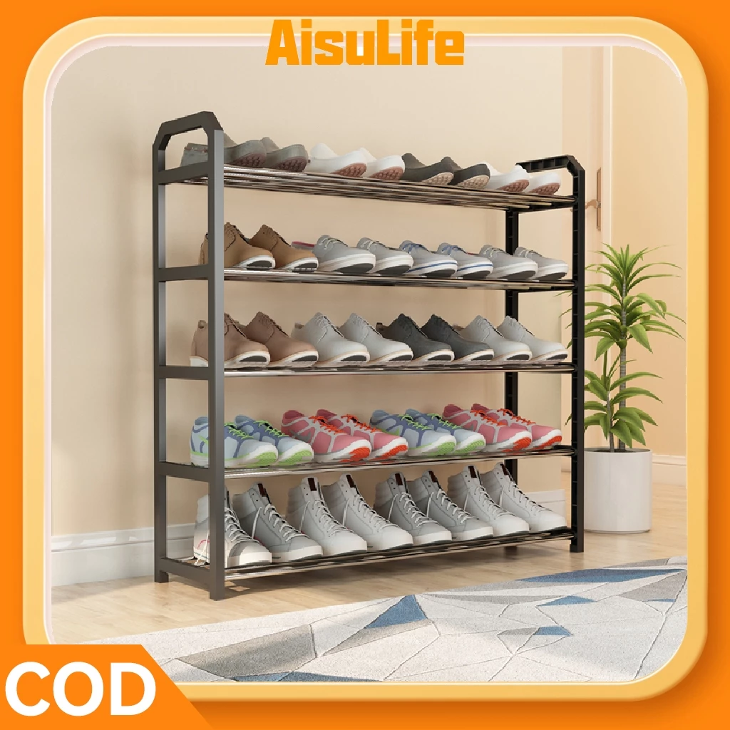 AisuLife ชั้นวางรองเท้า 3-5 ชั้น แข็งแรง ทนทาน ประหยัดพื้นที่ รับน้ำหนักได้เยอะ【รับประกันตลอดชีพ】