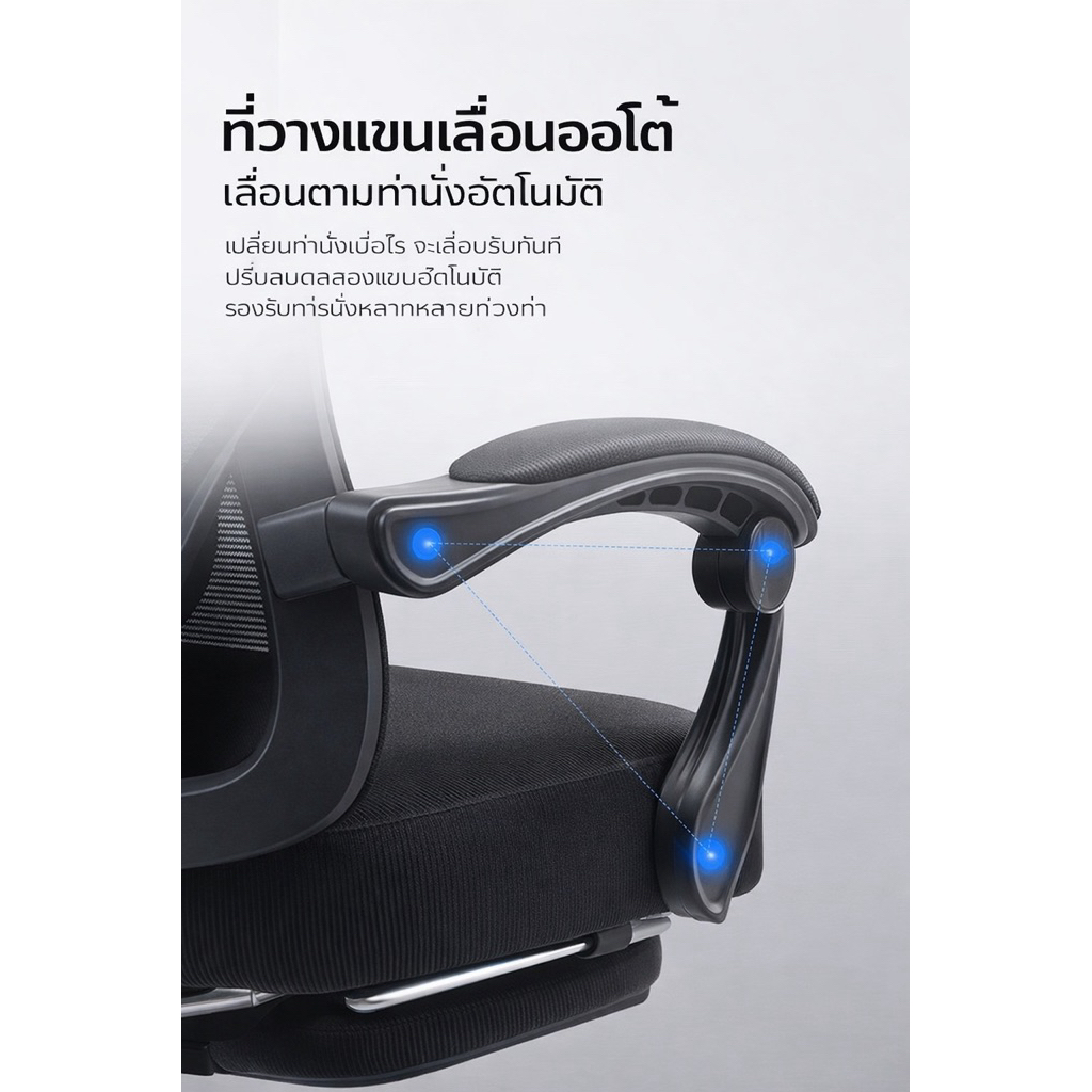 All NEW Armrest X 20 รุ่นเก้าอี้เพื่อสุขภาพ เก้าอี้ทำงาน เก้าอี้สำนักงาน เก้าอี้เกมมิ่ง ส่งไว พร้อมส่งในไทย ประกัน 3 ปี รูปที่ 2