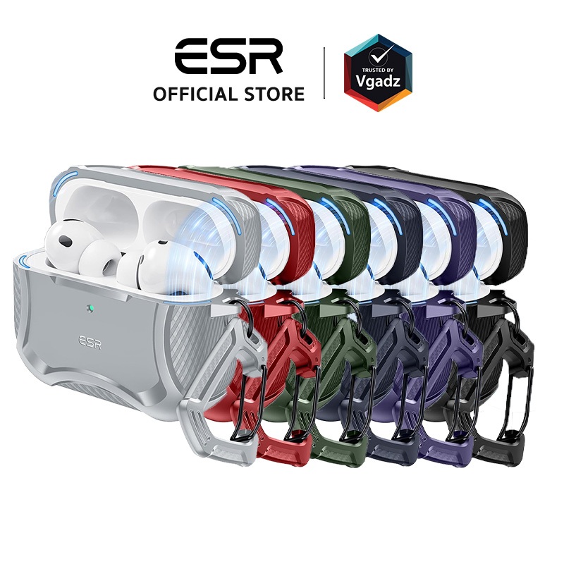 ESR เคสสำหรับ AirPods Pro 3 รุ่น Cyber Tough Magnetic Case