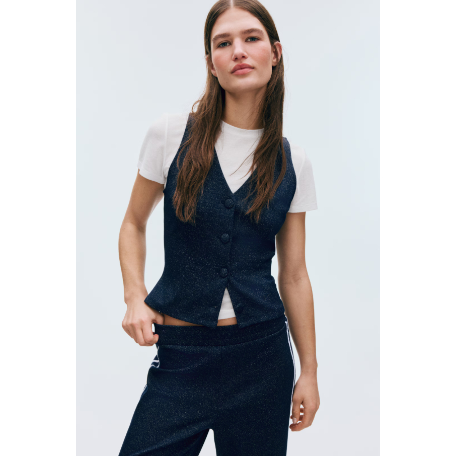 H&M(เอชแอนด์เอ็ม) เสื้อกั๊กผ้าจอร์ซีย์ Women Jersey waistcoat 1330371_1