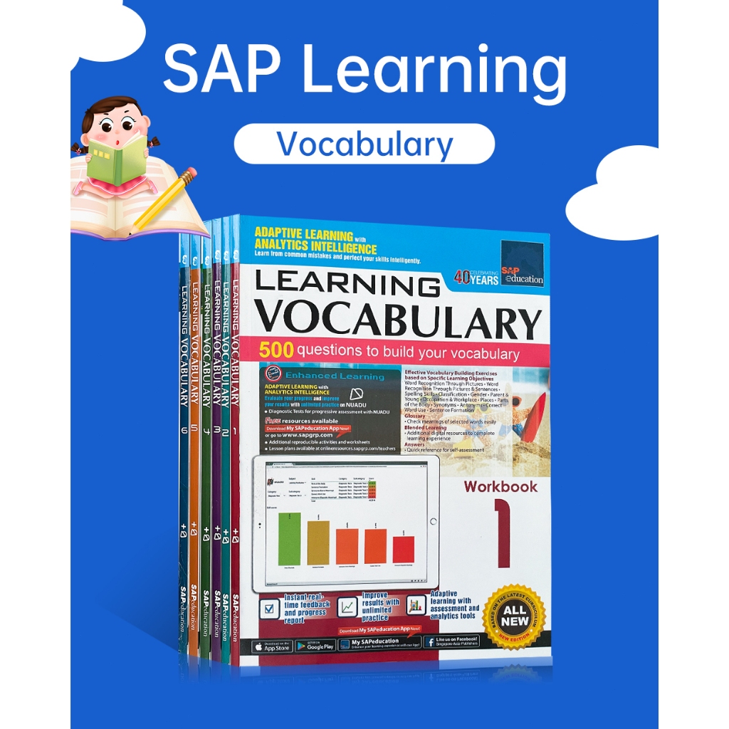 SAP Learning English Vocabulary Handbook and English Grammar Handbook（6/book）