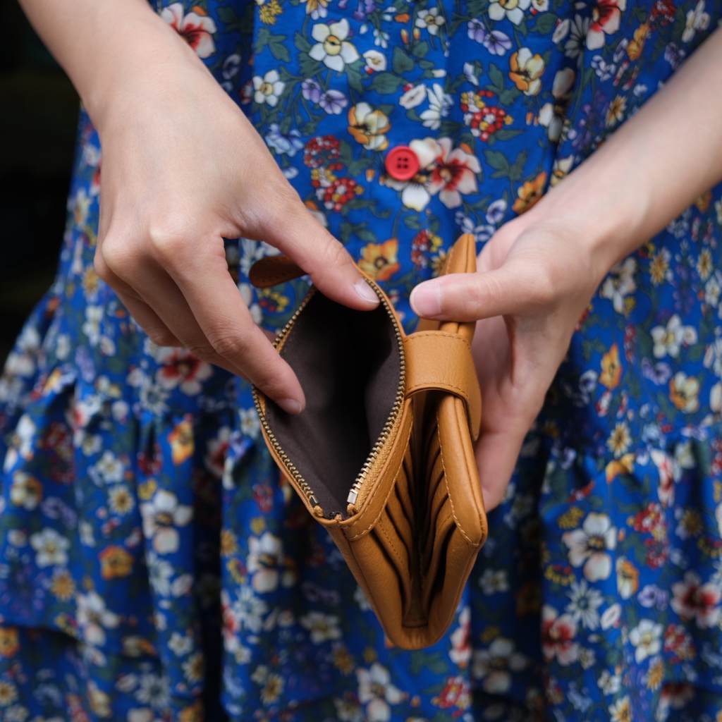 🚩หนังนุ่ม จุบัตร 14 ช่อง พกพาสะดวกมาก🚩 กระเป๋าสตางค์หนังวัวแท้ Hot Puff Hatsukoi Wallet - รูปที่ 6