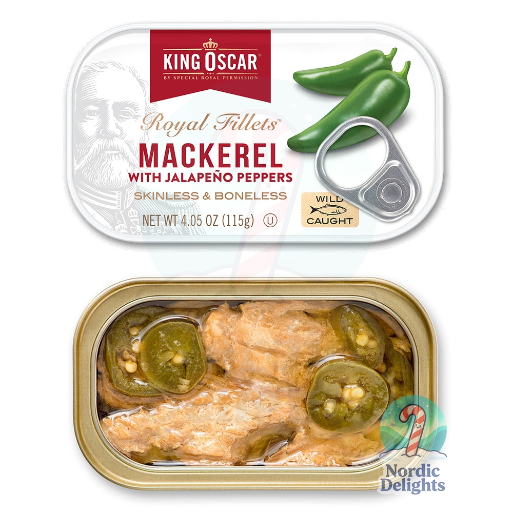 King Oscar Sardines Mackerel Olive Oil Jalapeno Lemon Med ปลาซาร์ดีนแมคเคอเรลคิงออสการ์นอร์เวย์น้ำมันมะกอก - รูปที่ 7