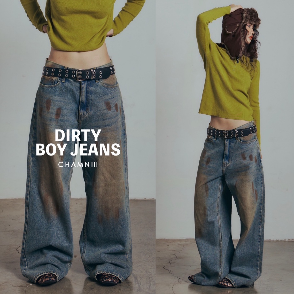 กางเกงยีนส์ CHAMNIII รุ่น DIRTY BOY JEANS