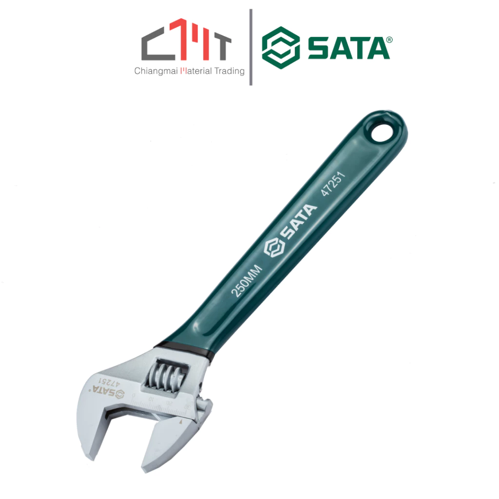 SATA ประแจเลื่อน ขนาด 4" - 12" No.472 (Dipping Handle European Style Adjustable Wrench)