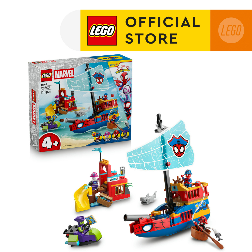 LEGO Spidey 11208 Team Spidey Pirate Ship (201pcs.), Building Blocks, Kids Toy
