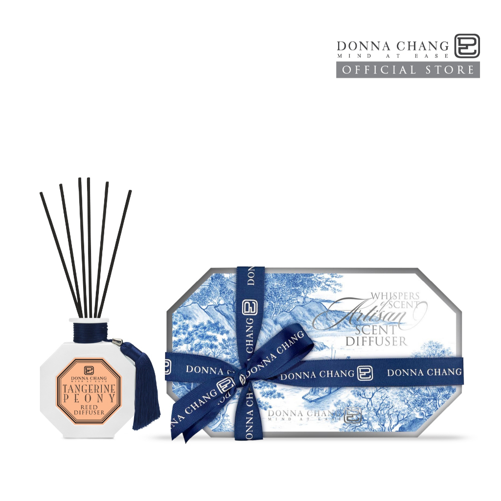 DONNA CHANG Tangerine Peony Reed Diffuser 100 ml. ดอนน่า แชง ก้านไม้หอมกระจายกลิ่น น้ำหอมปรับอากาศ ก้านไม้หอม