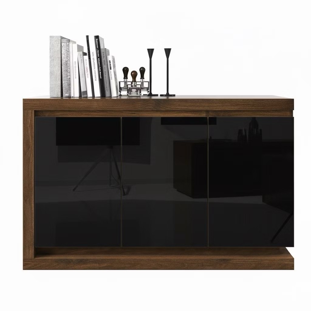 Tomato Home  Dolce sideboard หน้าบาน High gloss ดำเงา กว้าง 119ซม‼️ราคารวมส่งประกอบในกทมและปริมณฑล