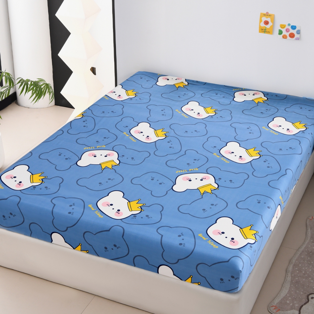 ผ้าปูที่นอน 3ฟุต/3.5ฟุต/5ฟุต/6ฟุต กันไรฝุ่น ผ้าปูที่นอนอย่างเดียว นอนสบาย ผ้าปูที่นอนรัดมุม การ์ตูน ผ้าปูที่นอนไร้ฝุ่น - รูปที่ 4