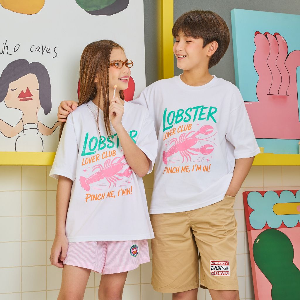 e'clat เสื้อยืด Oversize เด็กโต เสื้อเด็กพรีทีน 6-12 ปี สกรีนลาย เนื้อผ้ายืด ผ้าเจอร์ซี่100%cotton 5