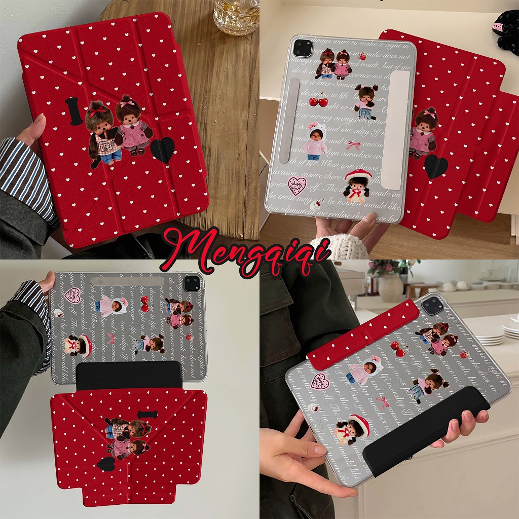🔥พร้อมส่ง🔥เคสป้องกัน iPad แบบพับ Y Air8 Air7 Gen12ที่ใส่ปากกา Mengqiqi เคส iPad ถอดออกได้ Gen11 Gen9