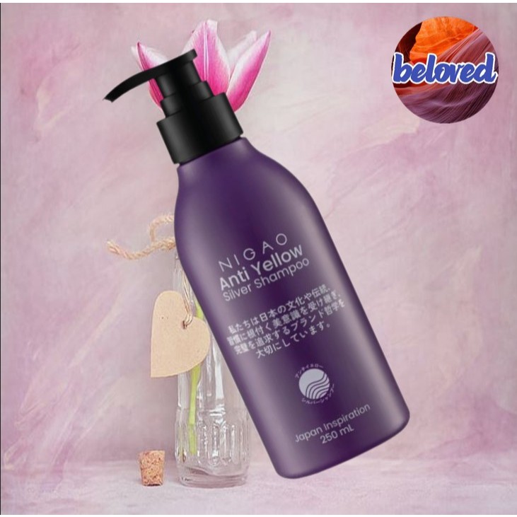 Nigao silver shampoo anti yellow 250 ml แชมพูสูตรพิเศษ Acid Violet สําหรับหักล้างไรเหลือง