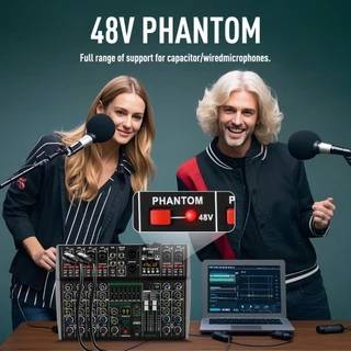 Ready Stock Audio Mixer ผลิตภัณฑ์ในสต็อก ABD-AK4/6/8 Channel มิกเซอร์เสียงมืออาชีพ 99 DSP เสียงบลูทูธ USB อินเตอร์เฟซเสี