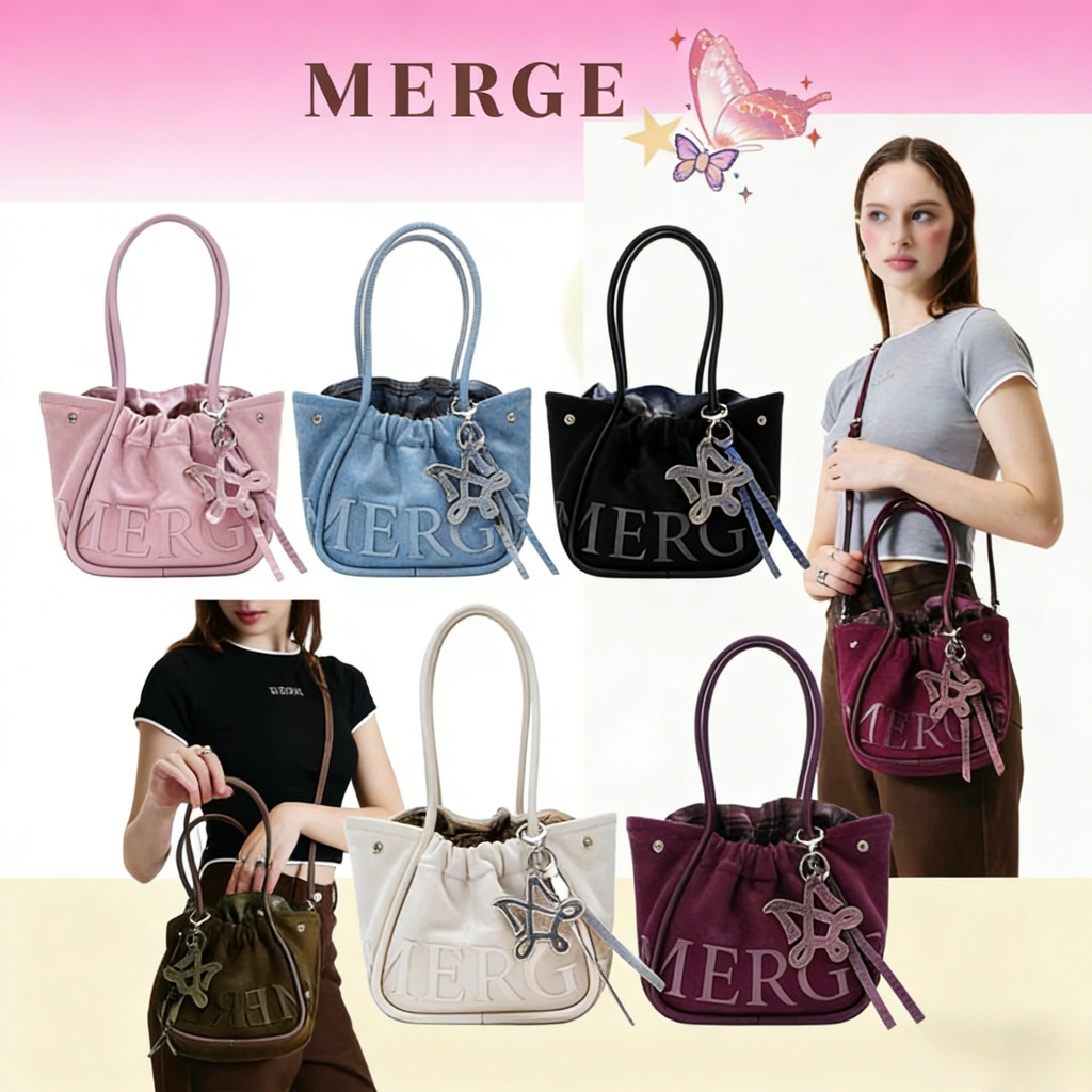 Merge A Day Bag Mini Suede 7 สี ของแท้ | กระเป๋าสะพายไหล่เล็ก หนังซู๊ด รุ่นลิมิต พร้อมส่งด่วน