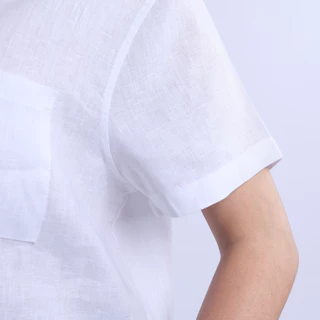CHEWA LINEN Limited Logo Shirt - เสื้อเชิ้ตผ้าลินิน ปักโลโก้ - LN38-1